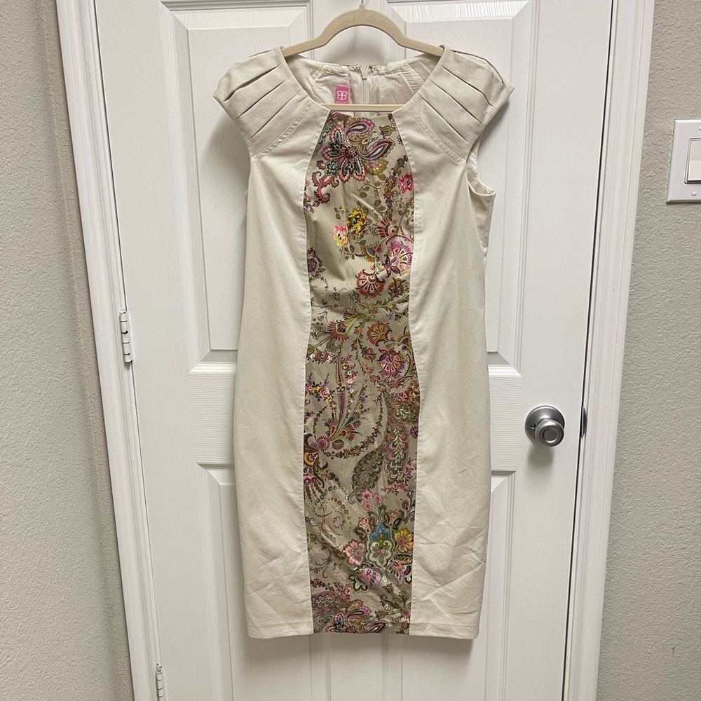 Basler Beige Floral Career Dress with Jacket